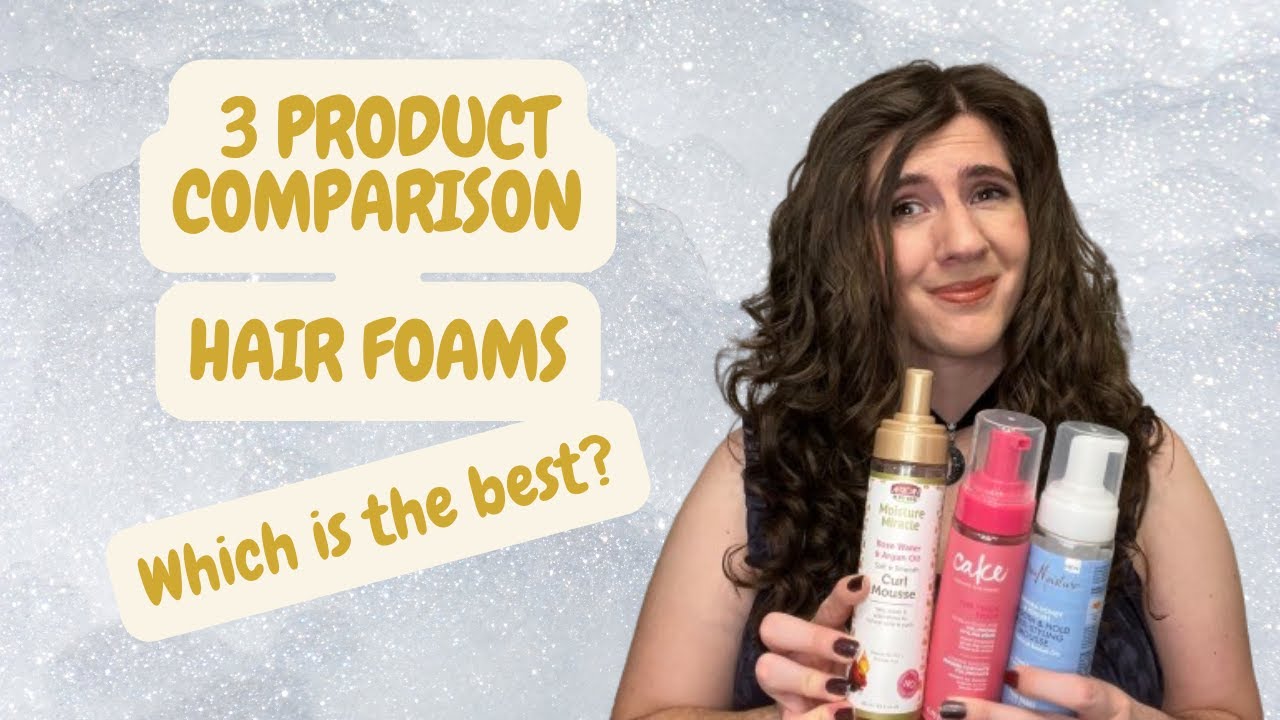 3 Hair Product Battle Wavy Curly HAIR FOAMS (Cake Foam, Shea Moisture Mousse & African Pride Mousse)
