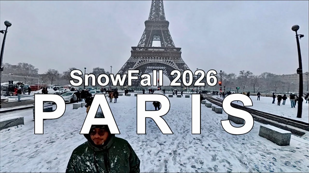 Paris France Under Snow - Chaos in Paris - Paris Snow 2026