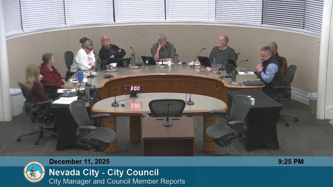 Nevada City - City Council Meeting December 11, 2025