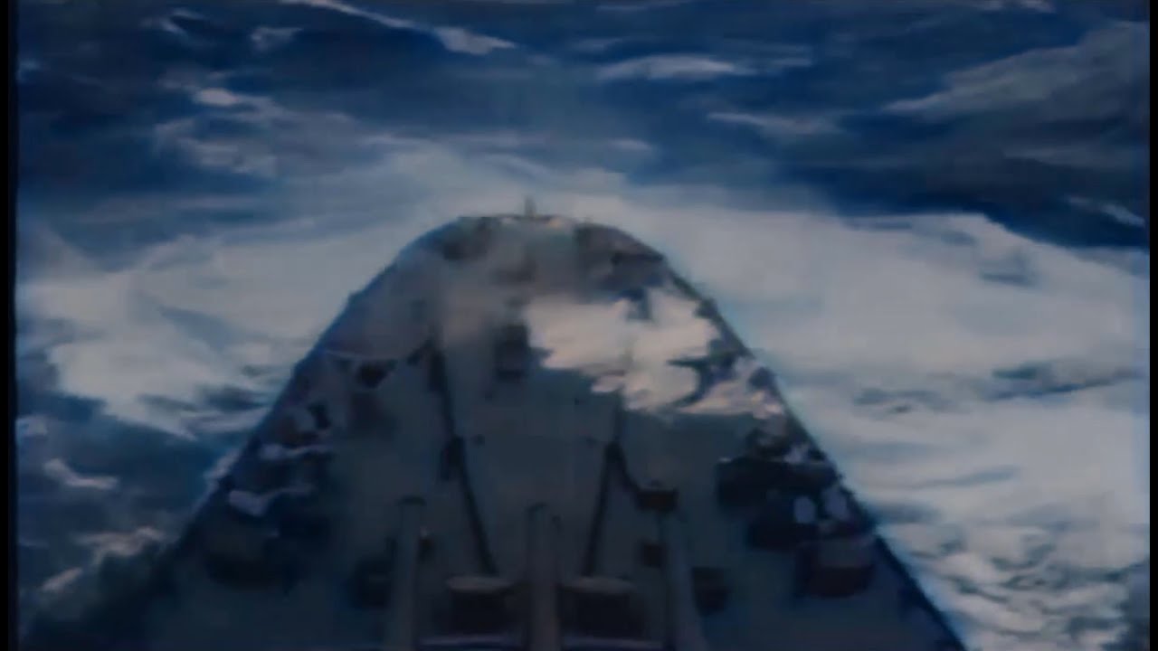 [AI Colorized] WW2 US Navy Ships in Horrible Storms Footage - DeOldify