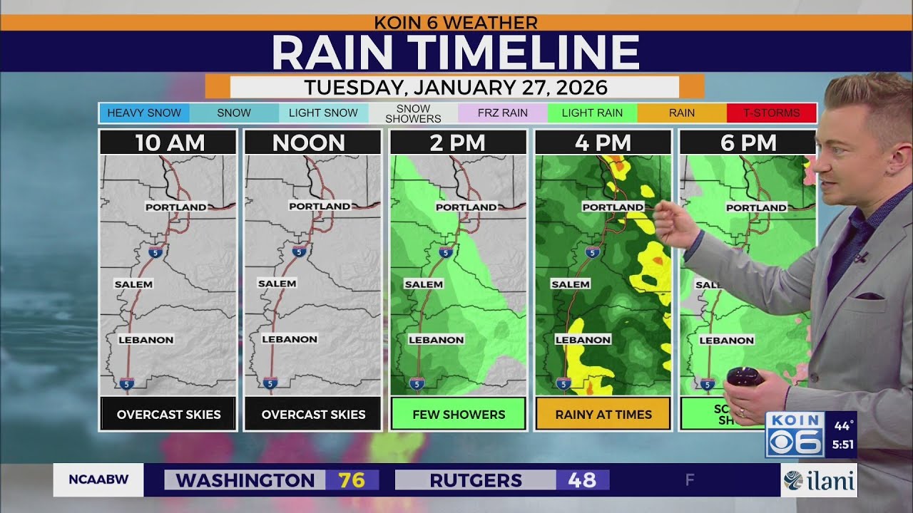 Rain returns to the PNW Tuesday