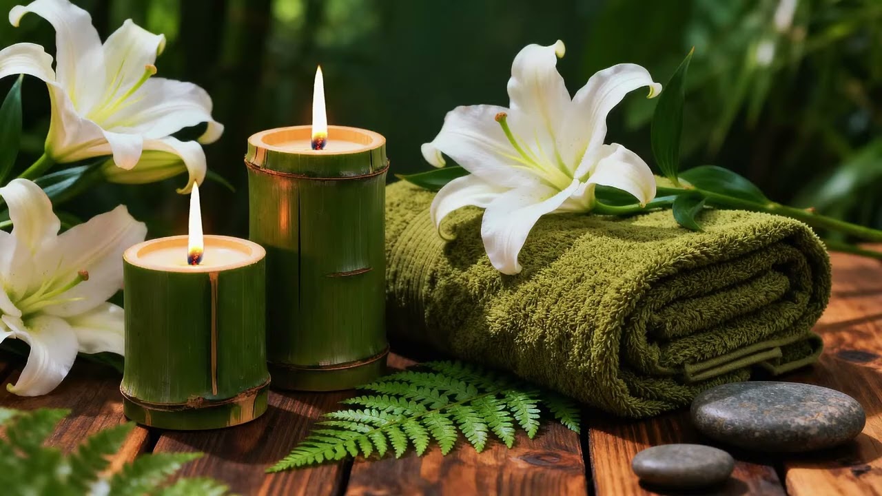 Bamboo Candle Spa • Anxiety Relief • Stress Detox 🌿
