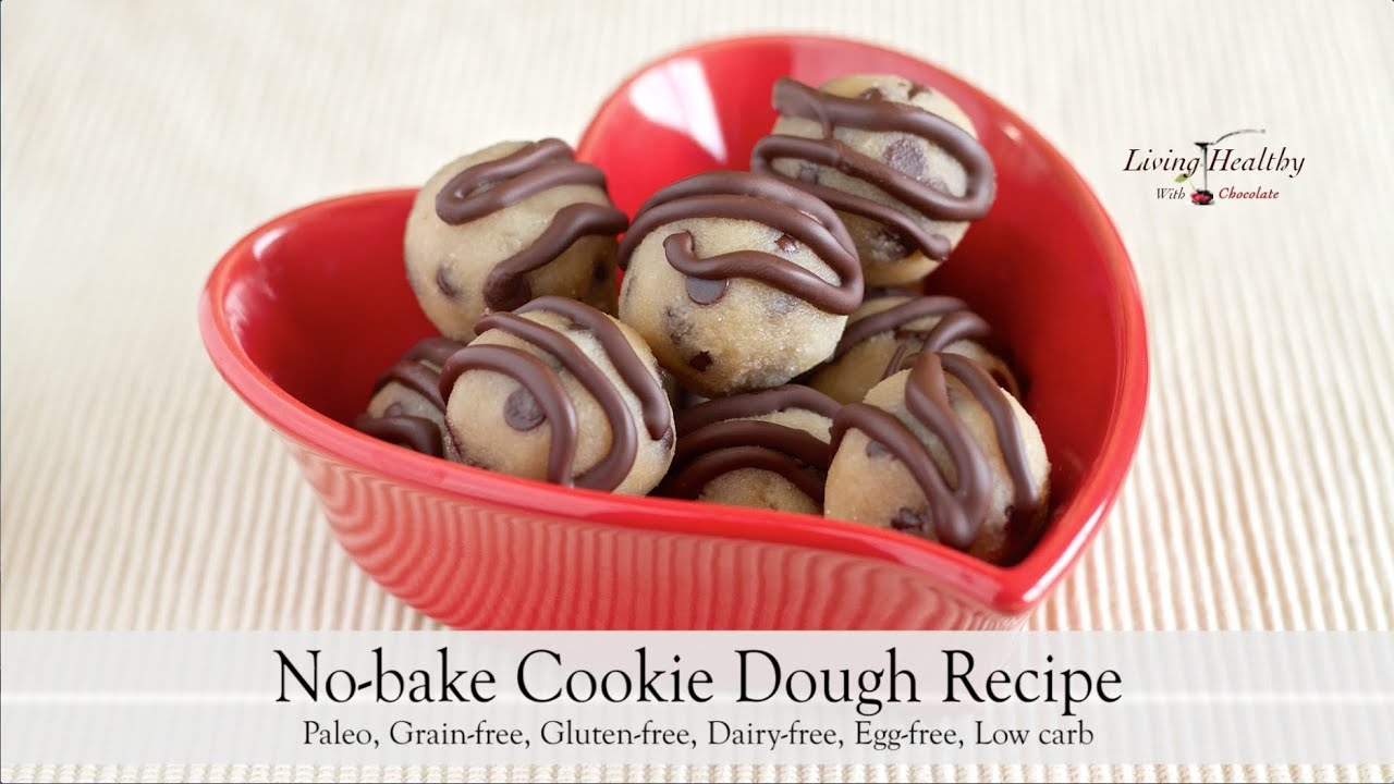 No-bake Cookie Dough Recipe (gluten-free, grain-free, dairy-free) | Living Healthy With Chocolate