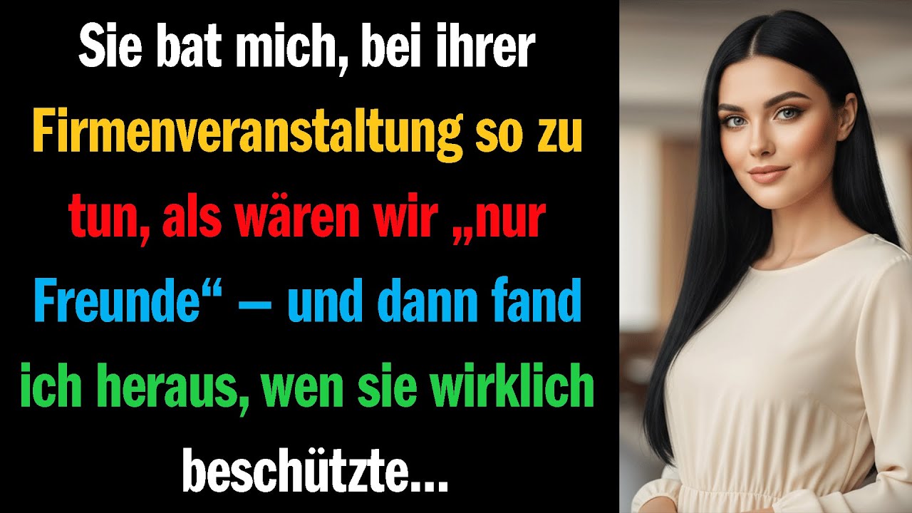 Sie bat mich, bei ihrer Firmenveranstaltung so zu tun, als wären wir „nur Freunde