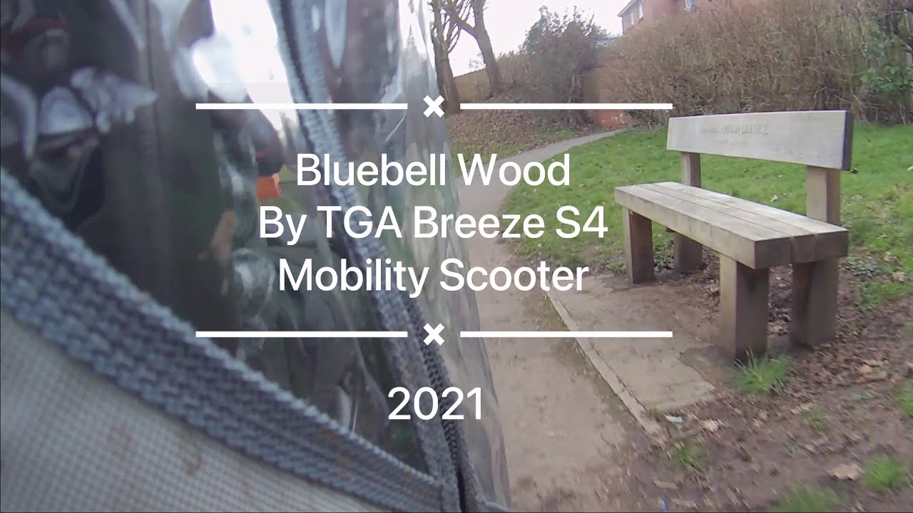 Off road on a TGA Breeze mobility scooter. Siston brook / Bluebell wood, Bristol.