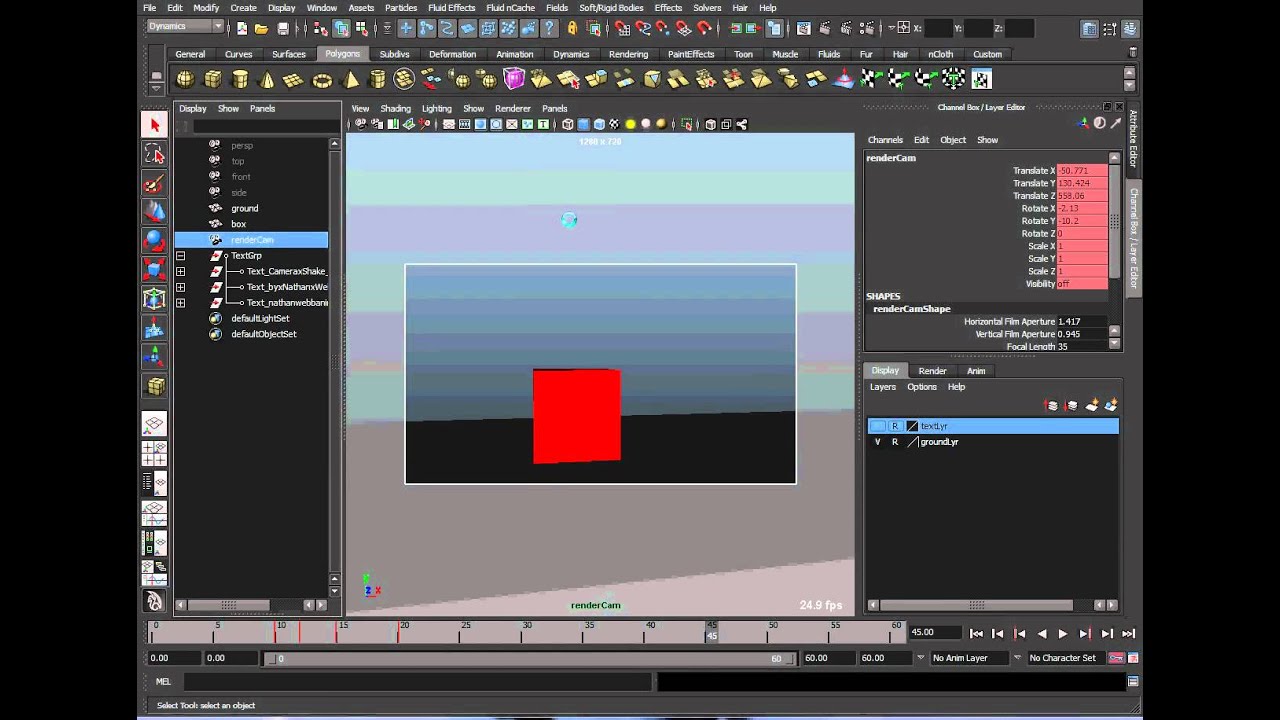 Simple Camera Shake in Maya tutorial