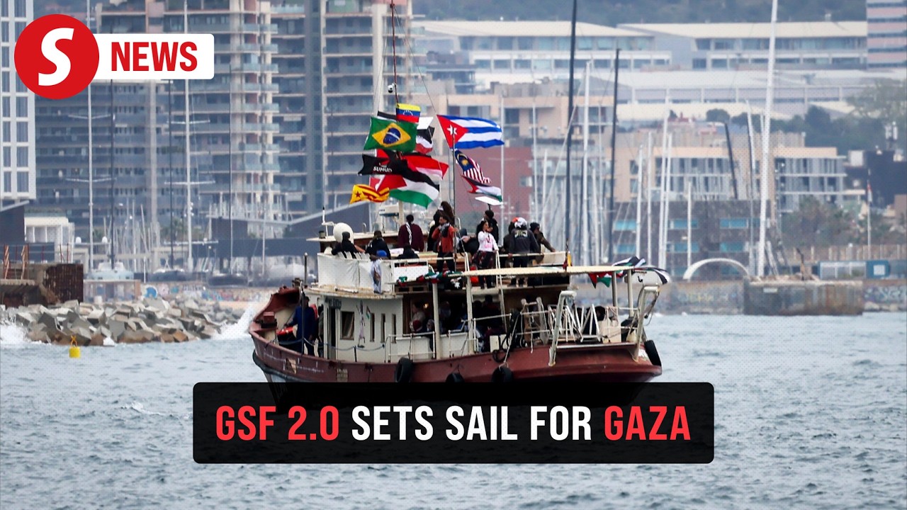Gaza aid flotilla departs Barcelona port aiming to break Israeli blockade