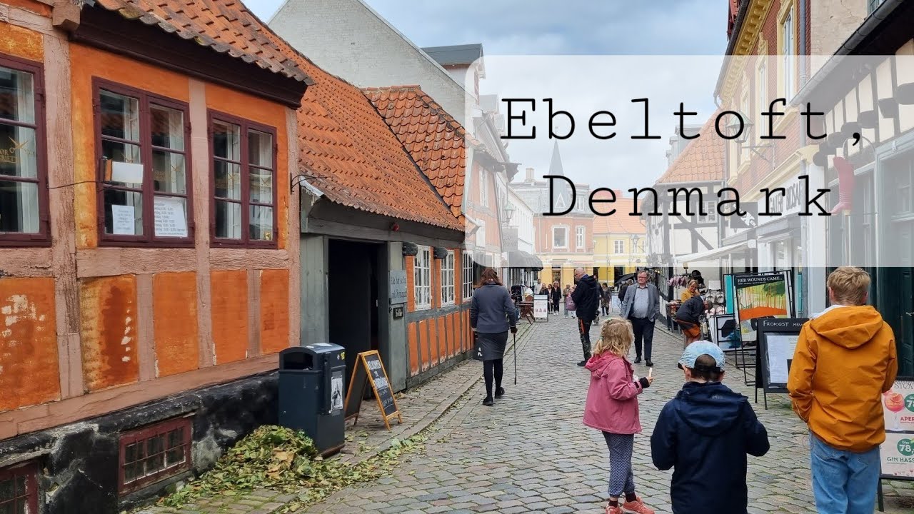 Walking around old town of Ebeltoft, Denmark. August 2023