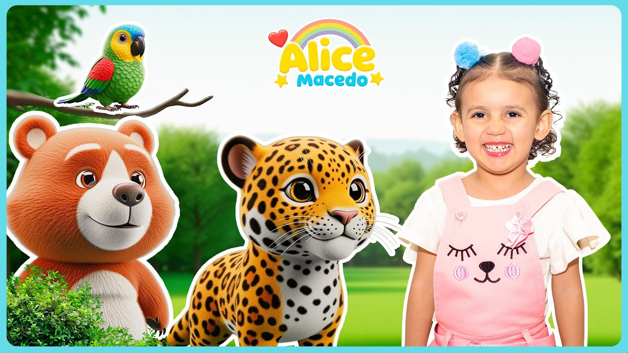 🐯 M&uacute;sica Infantil Sons dos Animais | Alice Macedo 🐻