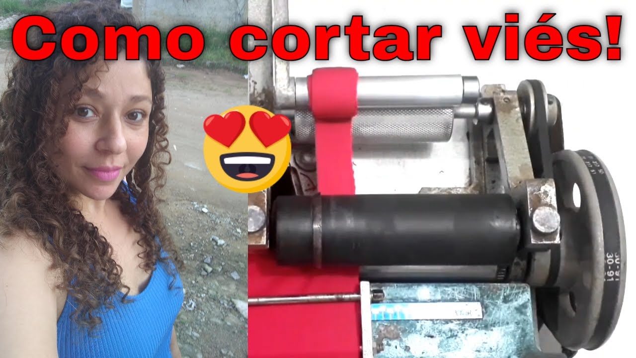 ✂😍Cortar viés na máquina cortar/cortar viés na máquina para corte/como fazer viés para tapete
