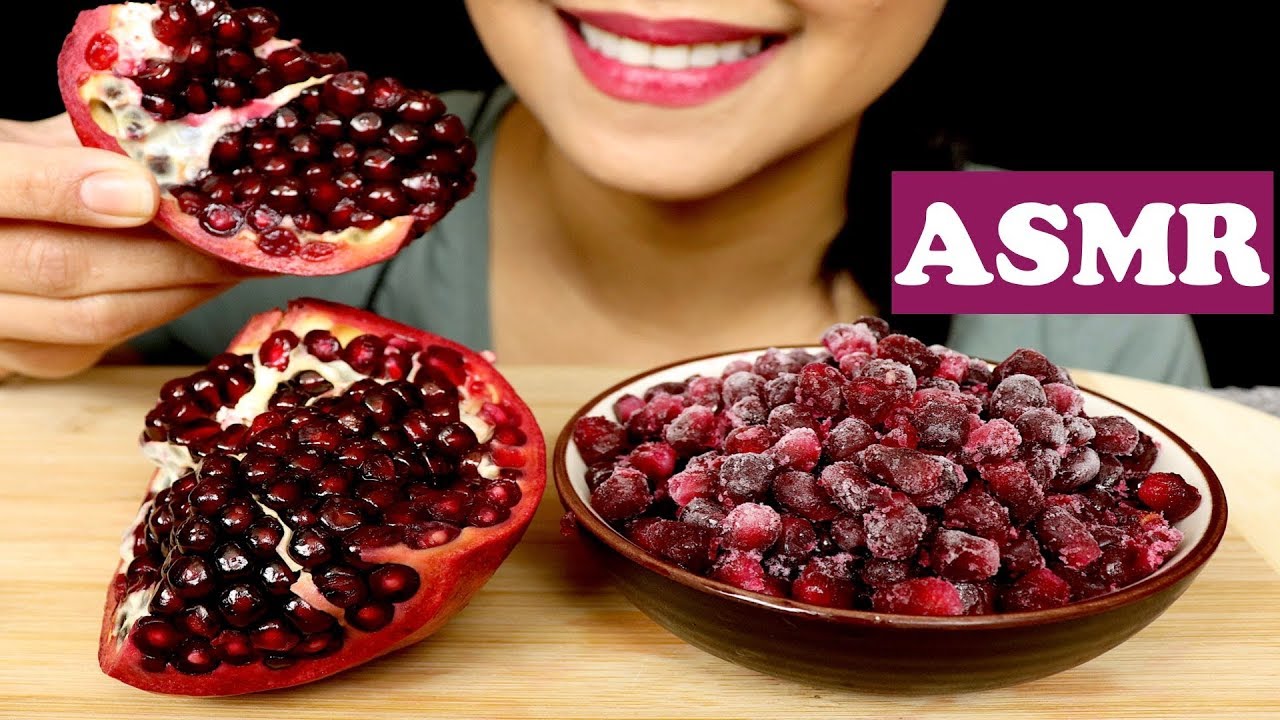 ASMR FRESH AND FROZEN POMEGRANATE | EXTREME CRUNCH SLURPING CHEWING SOUNDS | No Talking | Chele ASMR