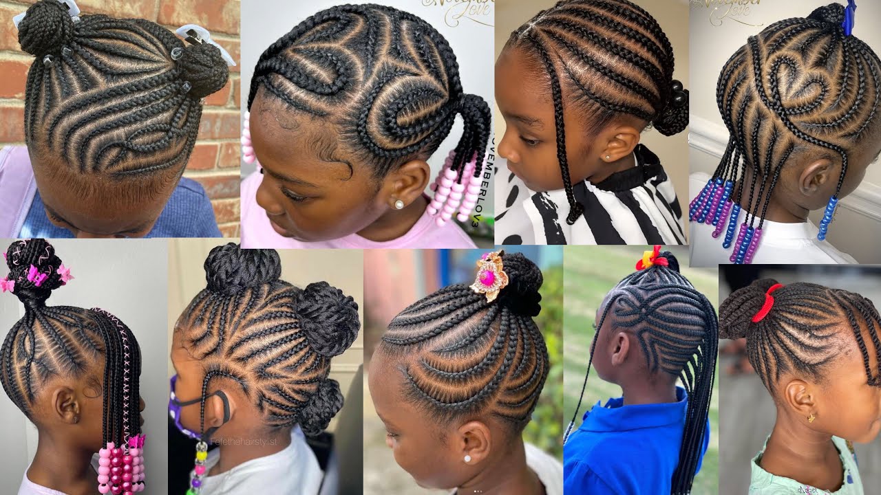 40+ Stylish Cornrow Braids Hairstyles for Girls | Braiding Hairstyles for Little Kids