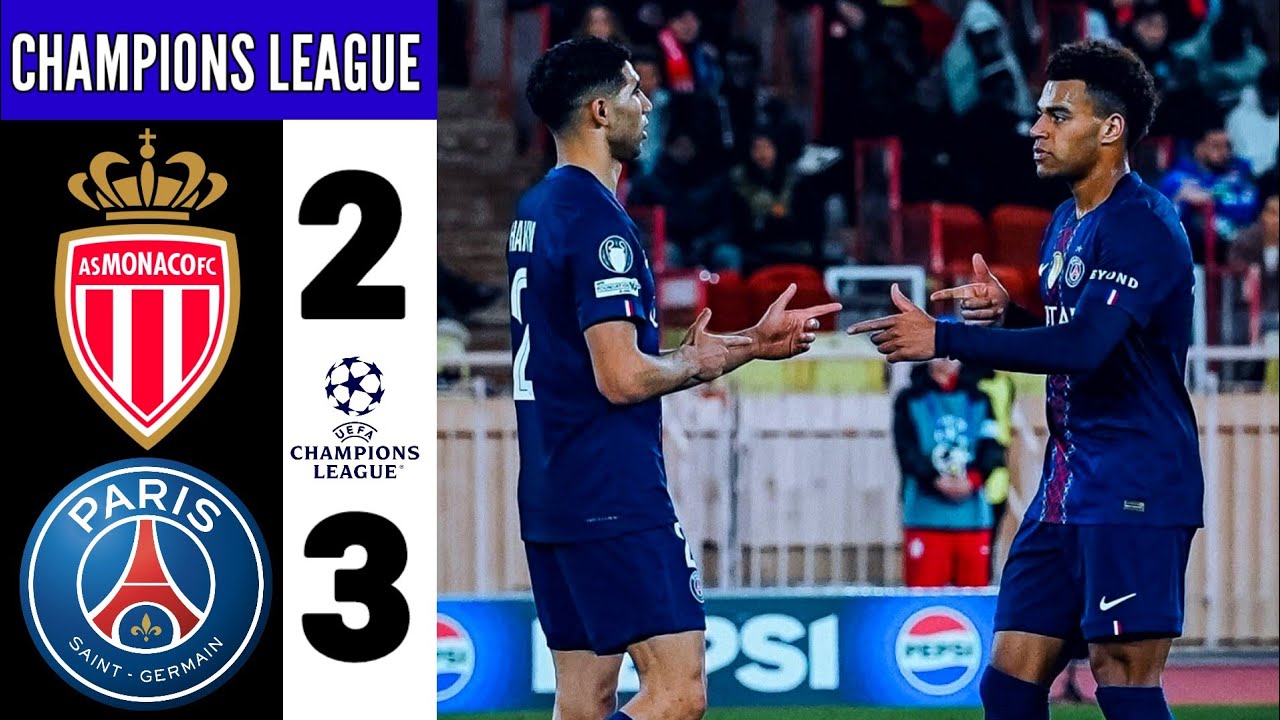 AS Monaco - PSG 2-3 | Le Résumé | UEFA Champions League 2025/26
