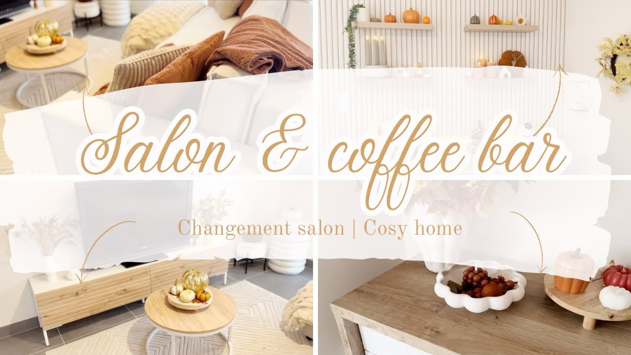 J’améliore mon coin SALON | Coffee bar • Nettoyage du tapis • Mode COSY activé 🏡🍂 + mini Haul H&M
