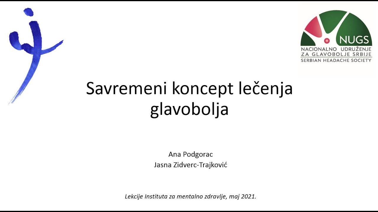 Savremeni koncept lečenja glavobolja, Doc dr. Ana Podgorac