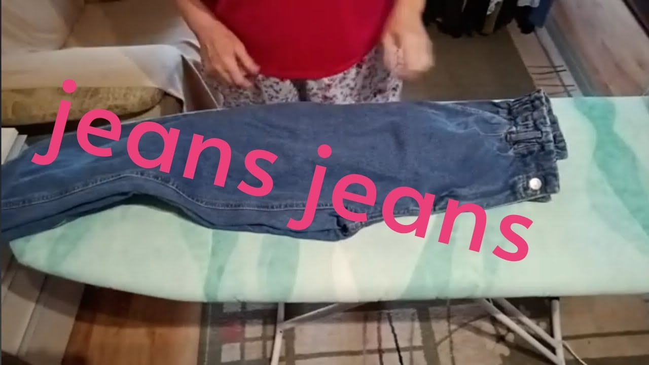 ASMR Ironing three models of women's jeans ASMR 