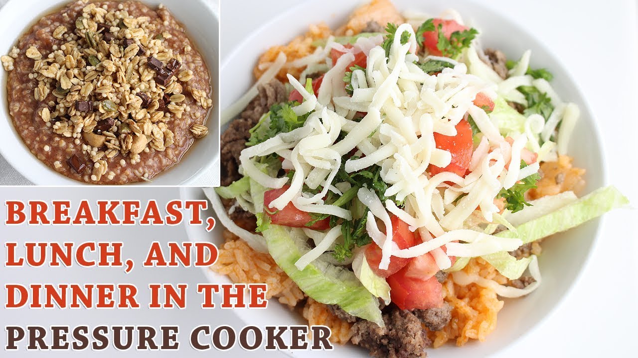 BREAKFAST, LUNCH, AND DINNER in the COSORI PRESSURE COOKER! | Mexican Rice | Pressure Cooker Recipes