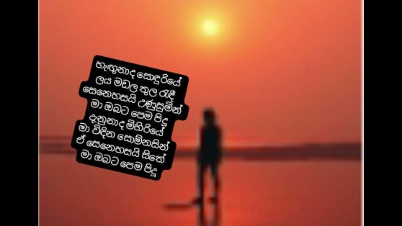 (27)  හැඟුනාද සොඳුරියේ ලය මඩල තුල රැඳී