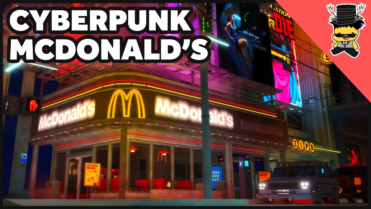 I created a Cyberpunk McDonald's