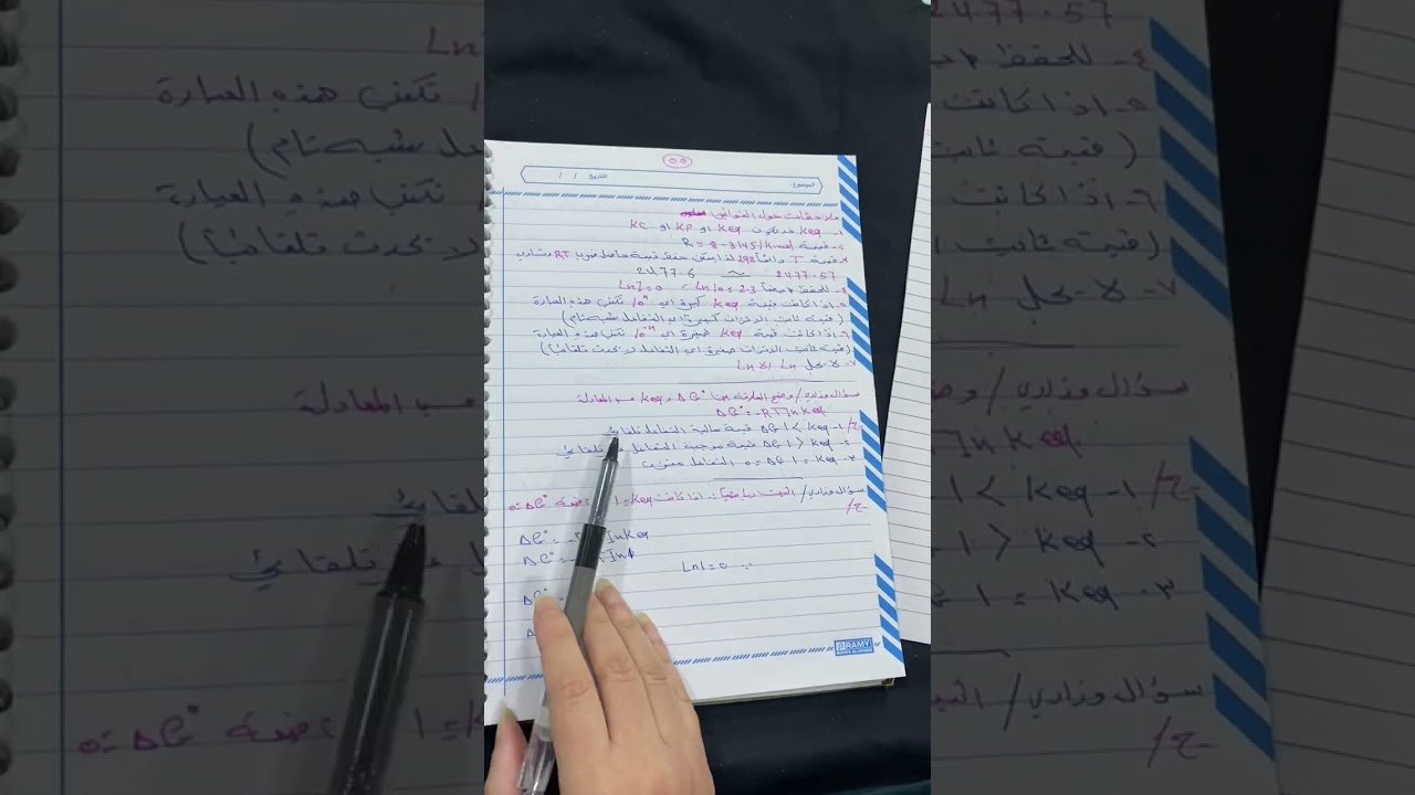 كيمياء السادس العلمي/ الفصل الثاني : الاتزان الكيميائي