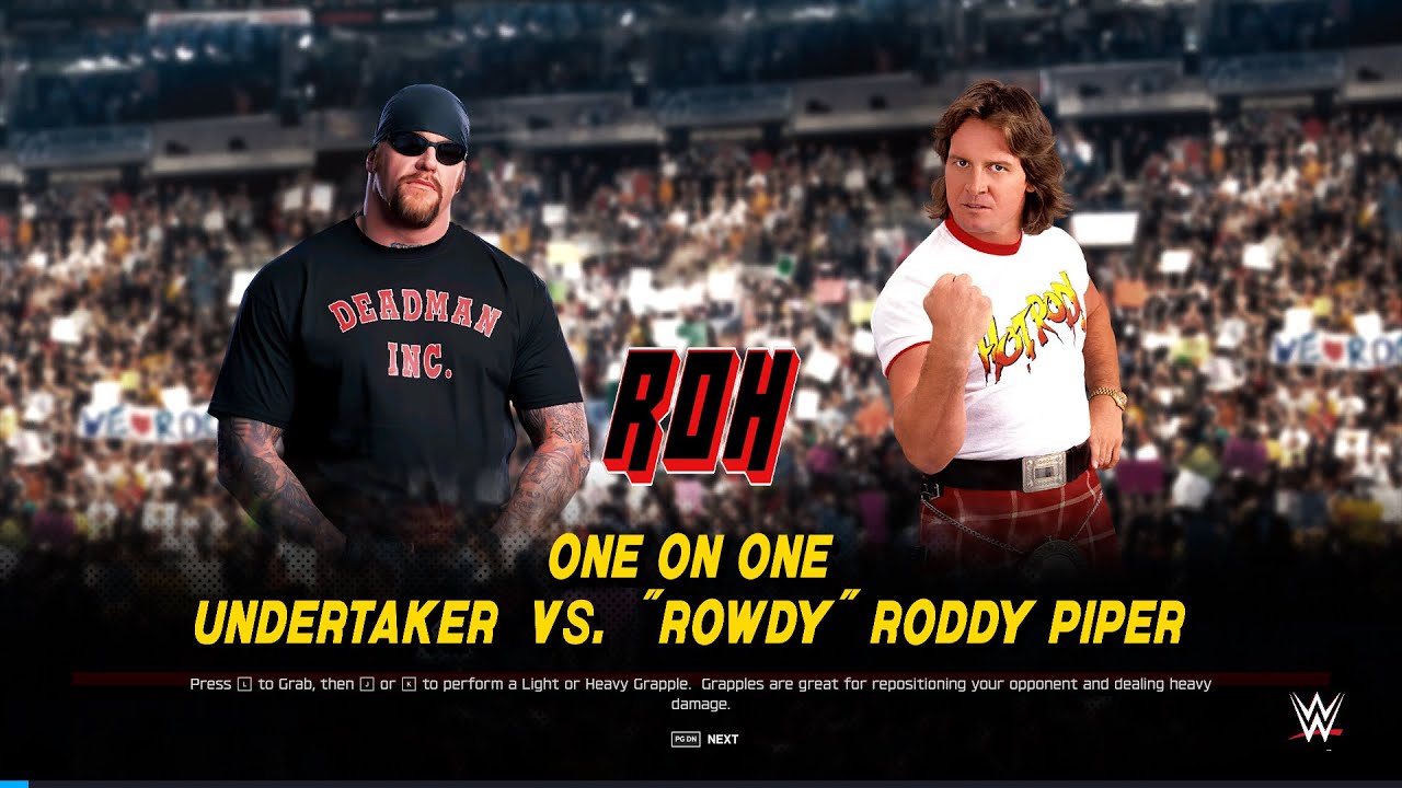 [ roh cup ] - 01 undertaker vs rowdy roddy piper