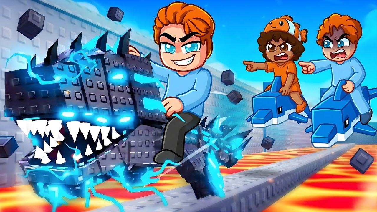 Jag Låtsades Vara Noob Och Använde Sedan OP SJÖMONSTER I +1 Speed Escape!
