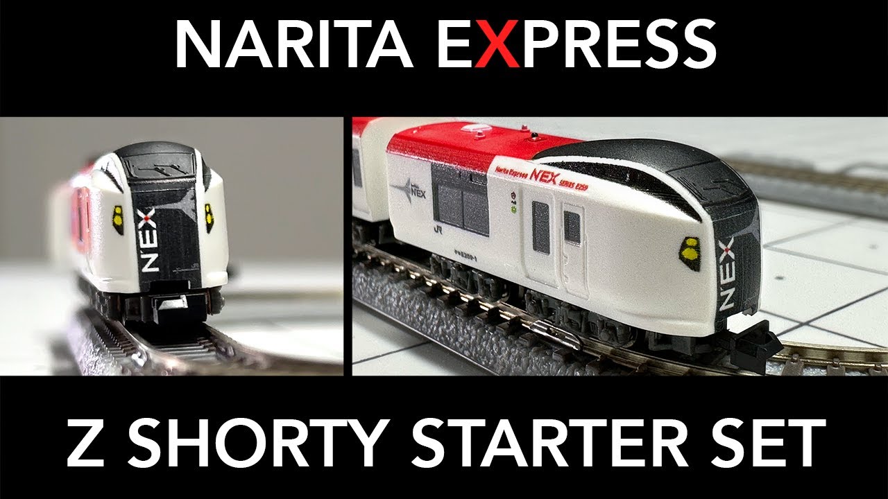 Z Scale Model Train Review: Rokuhan Shorty Narita Express Starter Set - ロクハン - 六半 Zショーティーシリーズ