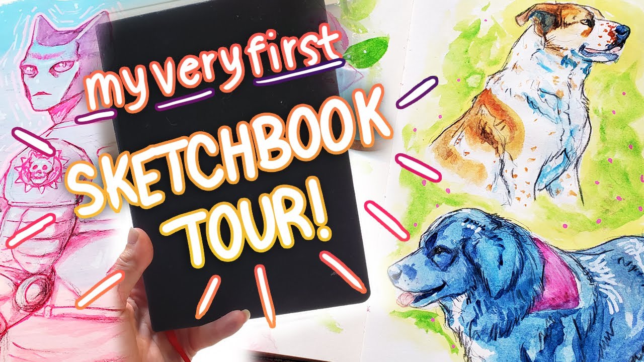 SKETCHBOOK TOUR! ✨ The first sketchbook I've ever finished!
