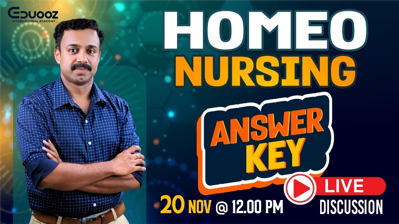 Homeo Nursing Answer Key | Full Discussion & Cut-off Analysis | Eduooz Live