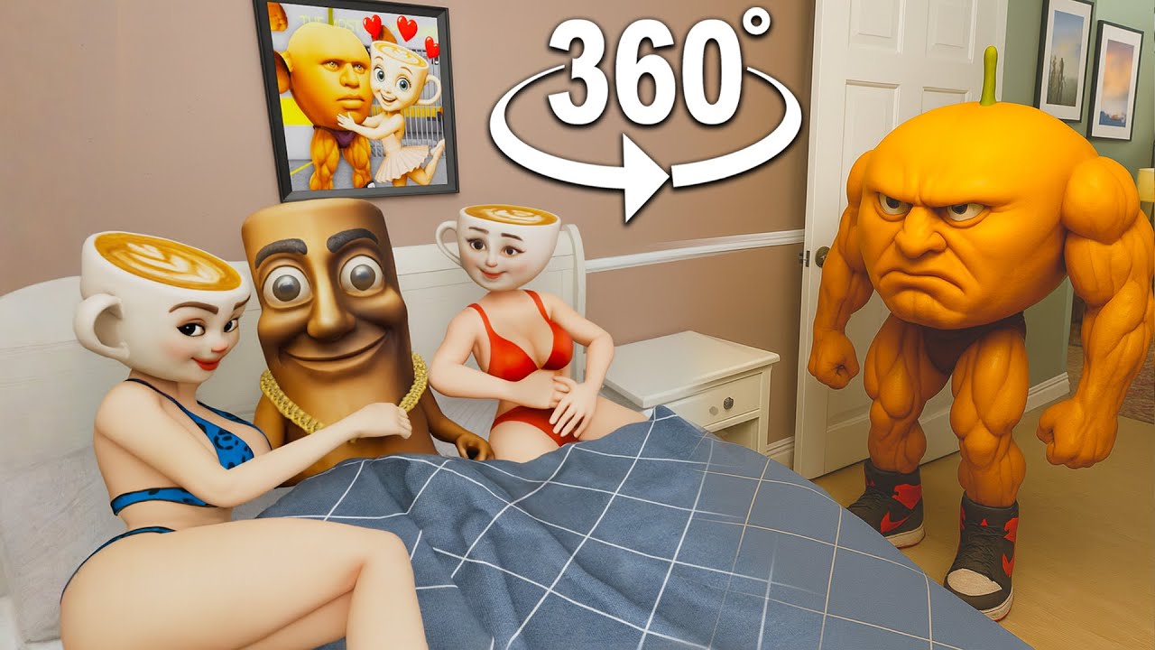 360° - Ballerina Cappuccina Secret Moments with Tung Tung Sahur | VR 8K