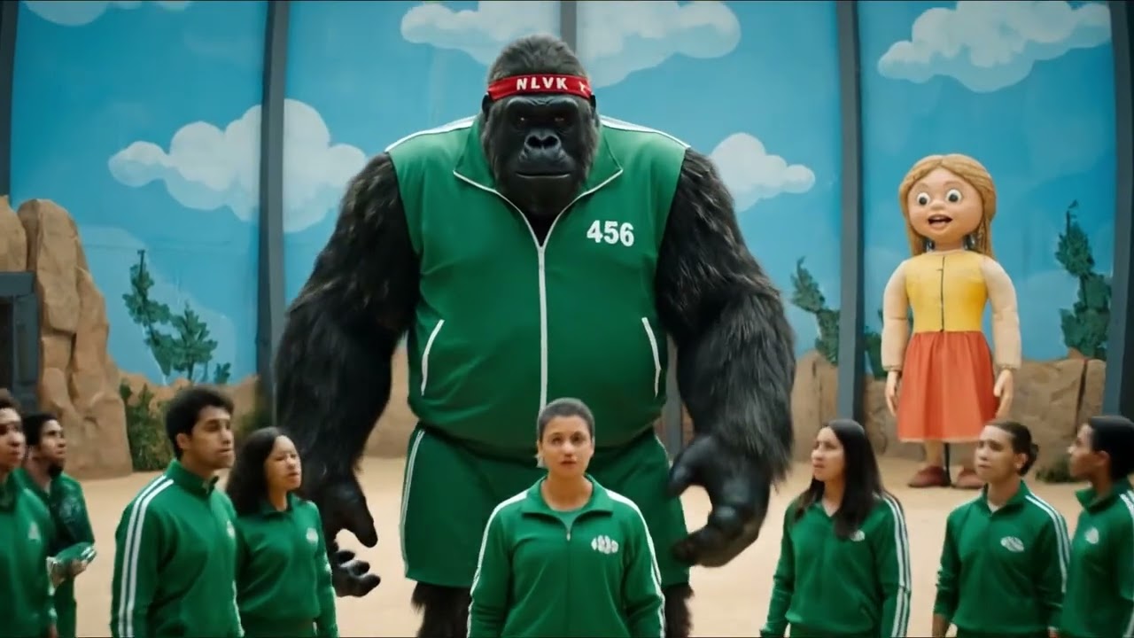 “Round 6 em Ação 🔥 Kong Entre os Participantes 🐒💚”