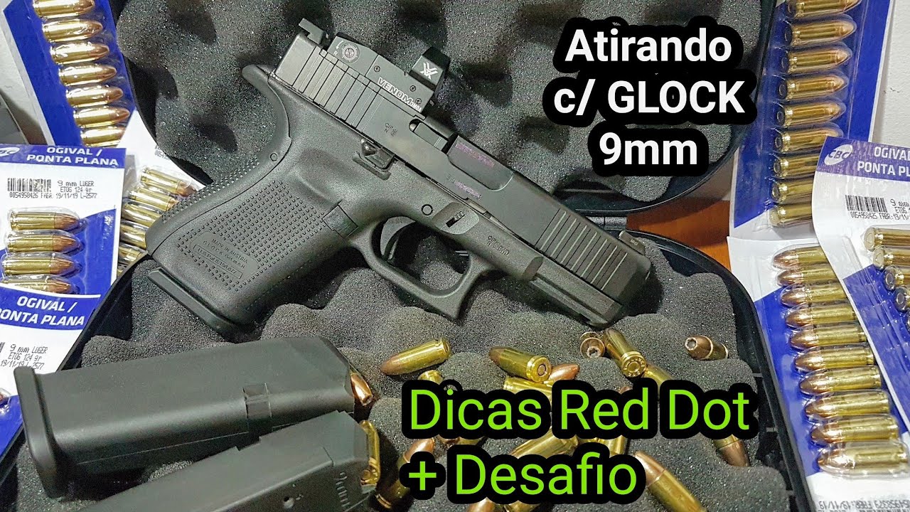 Atirando com Glock G19 MOS Red Dot. Dicas do Thyago Almeida + desafio de tiro com Marcos Pollon! 9mm