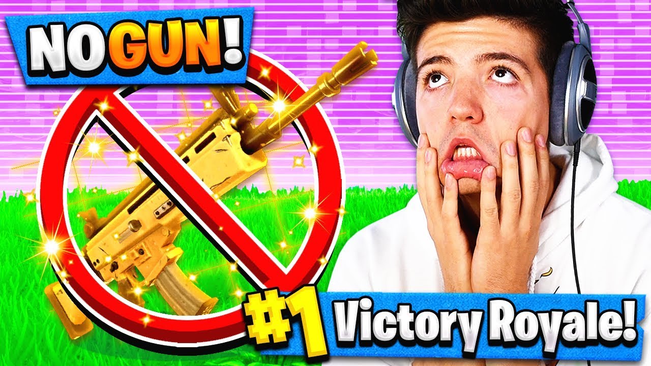 WINNING with NO GUN CHALLENGE in FORTNITE?!