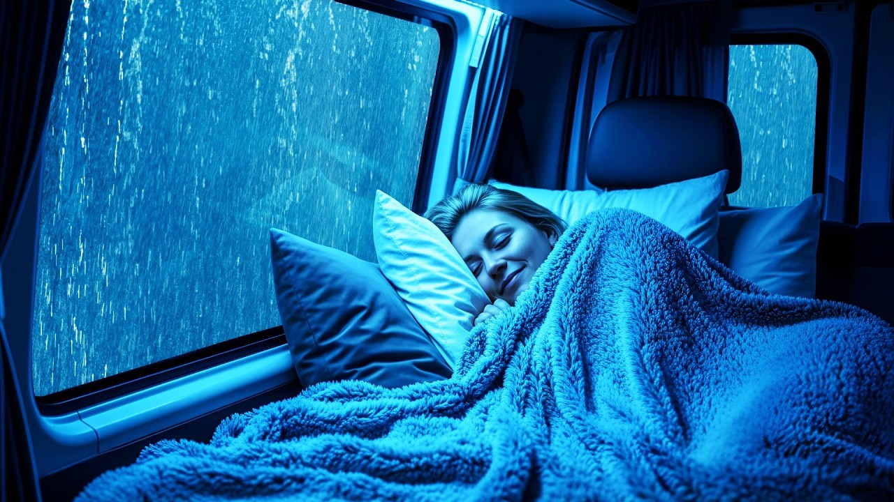 🌧️Rain Sounds for Sleeping ⛈️Loud Thunder & Heavy Rain Cozy Car Rest