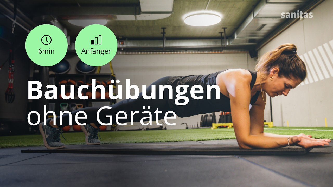 5 min Bauch-Übungen für Zuhause: Bauchmuskeltraining ohne Geräte | Sanitas Training