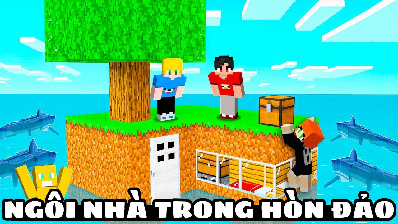 Tôi Thử Thách Xây Một Ngôi Nhà Bên Trong Hòn Đảo Giữa Đại Dương Trong Minecraft Siêu Bất Ổn!