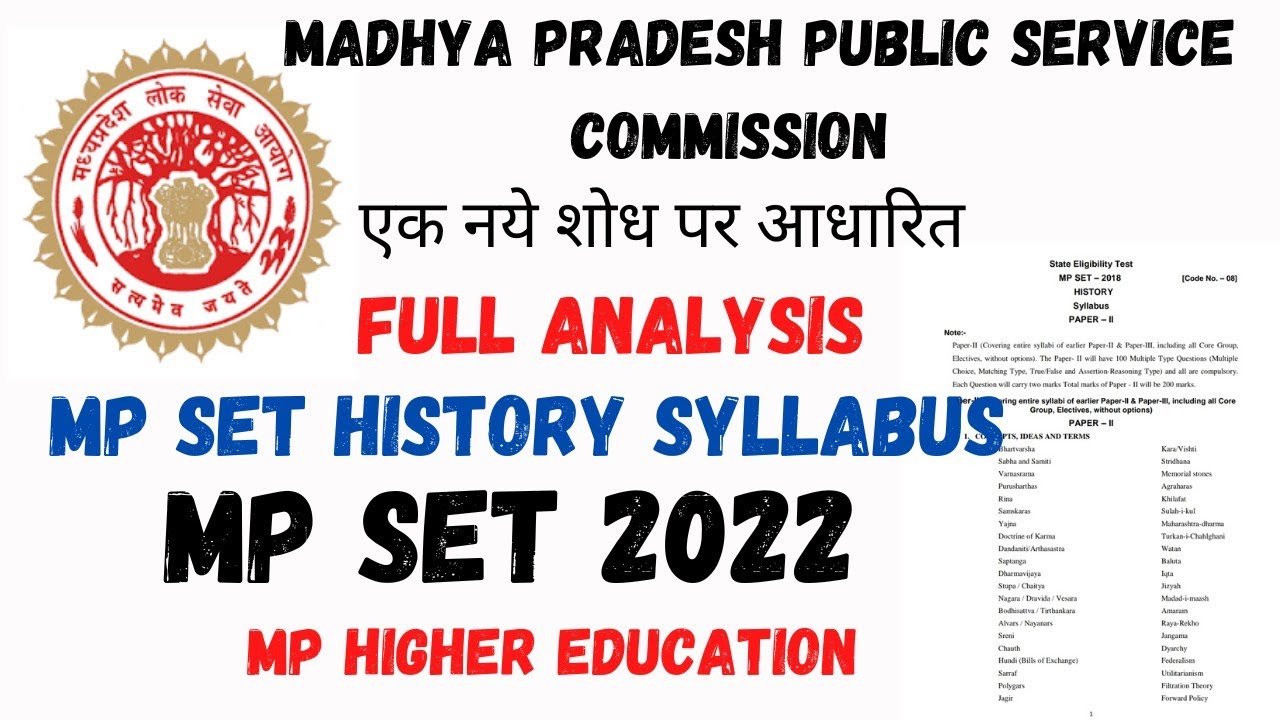 Mp Set History Syllabus