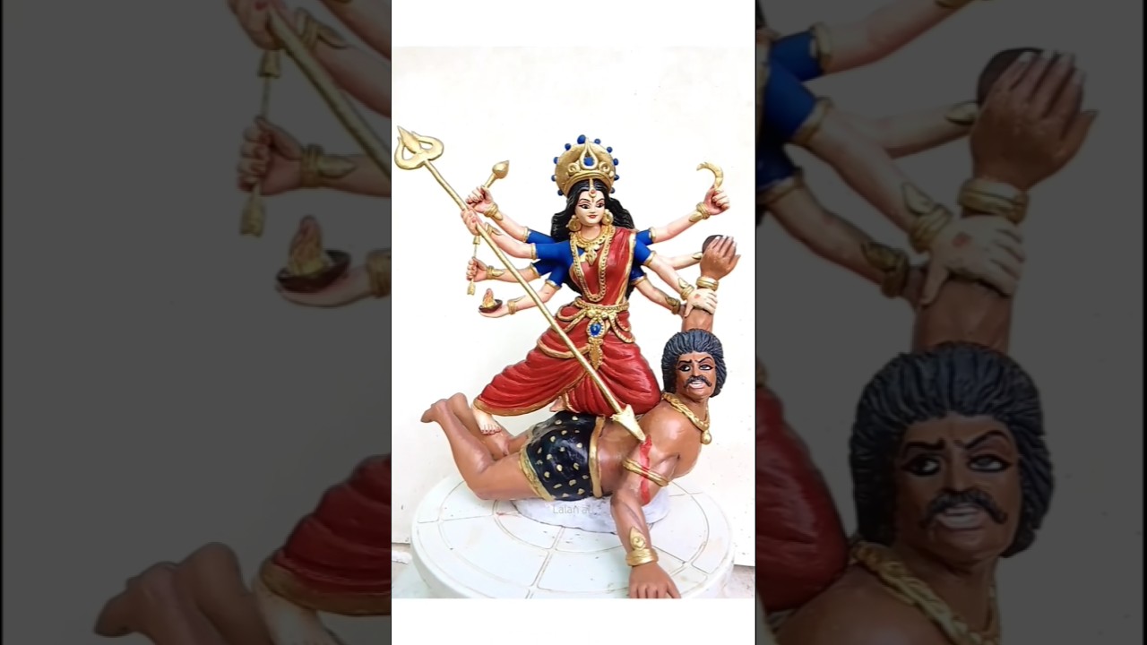 Maa Durga Murti Making with Clay 🙏 Jay Maa #shorts #ytshorts #navratri #navratrispecial #durgapuja