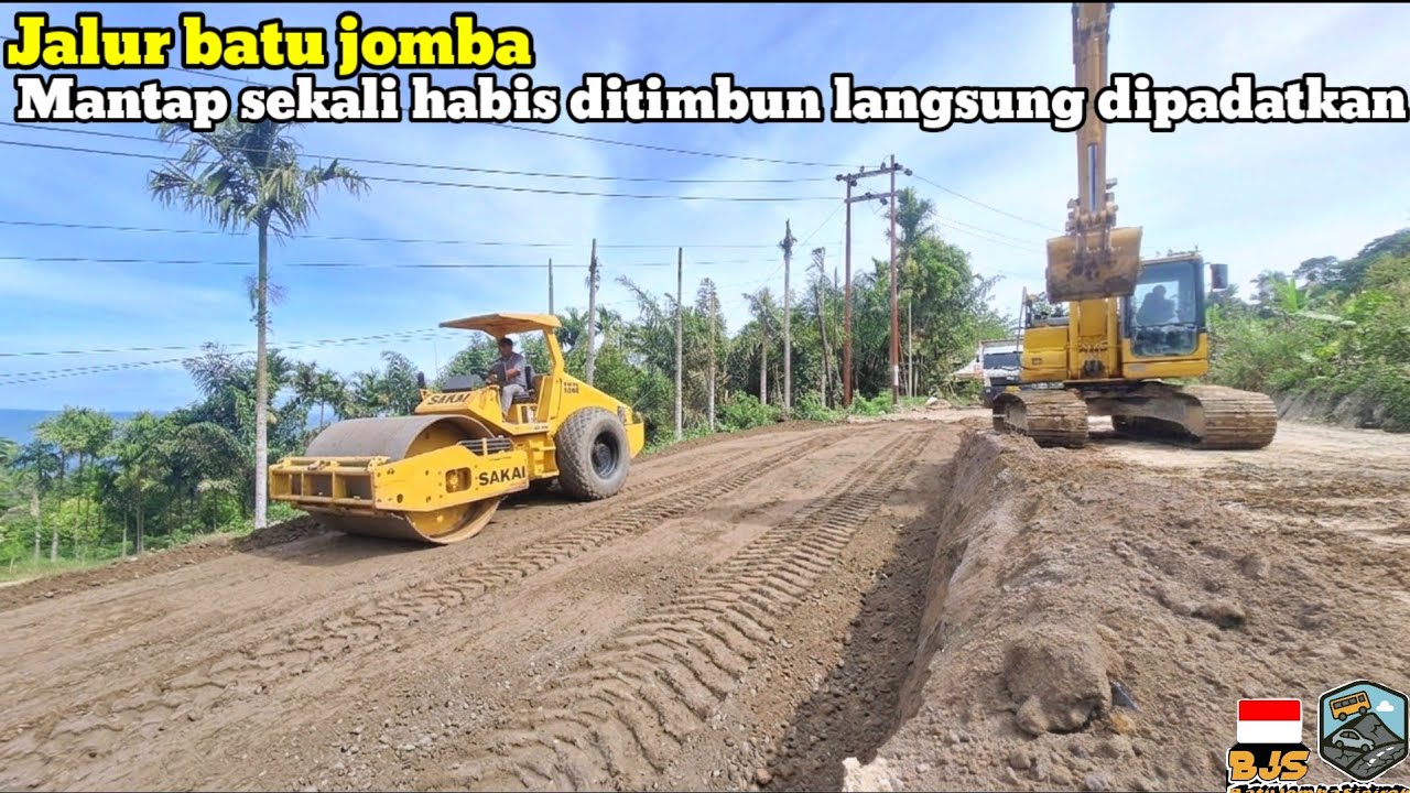 Jalur batu jomba‼️Mantap sekali habis ditimbun langsung dipadatkan dan ditimbun lagi