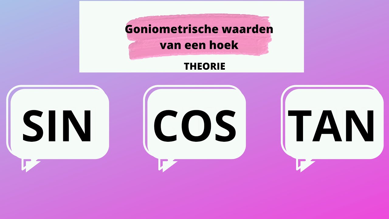 Goniometrische waarden van een hoek