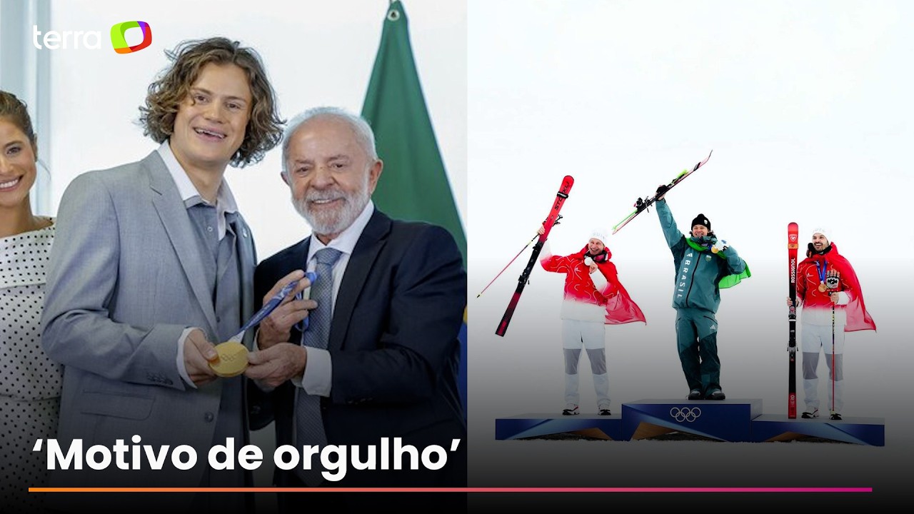 Atleta que conquistou 1&ordm; medalha de ouro do Brasil nos Jogos de Inverno se encontra com Lula
