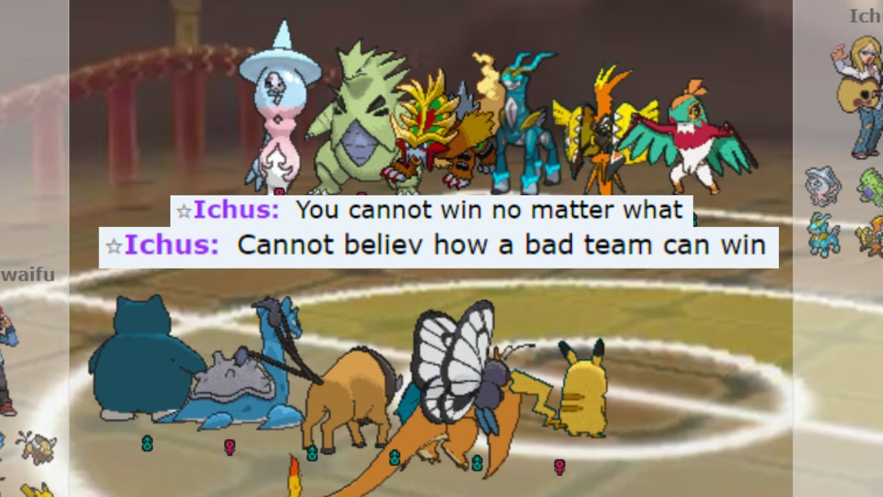 ASH'S GEN 1 KANTO TEAM DESTROYED THIS TOXIC SALTY NOOB ON POKEMON SHOWDOWN !!!