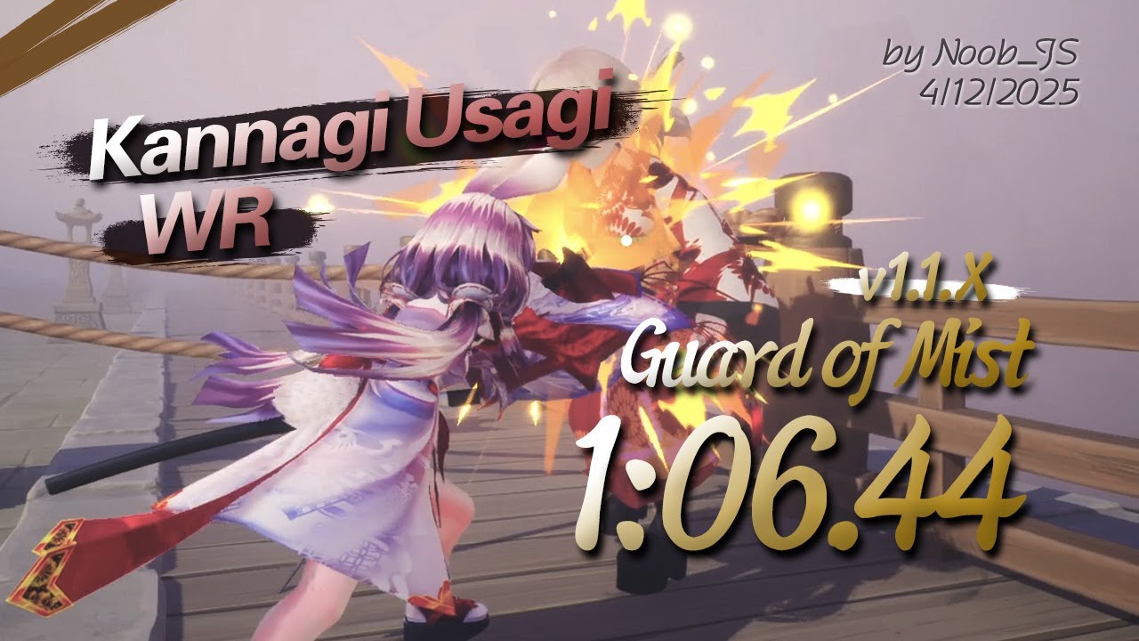 Kannagi Usagi v1.1.X Guard of Mist Any% SpeedRun in 1:06.44s World Record