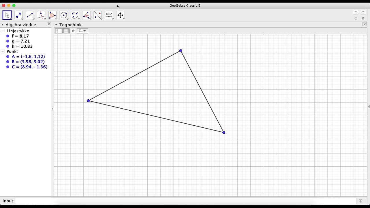 Hvordan finder man vinkelsummen i en trekant - GeoGebra