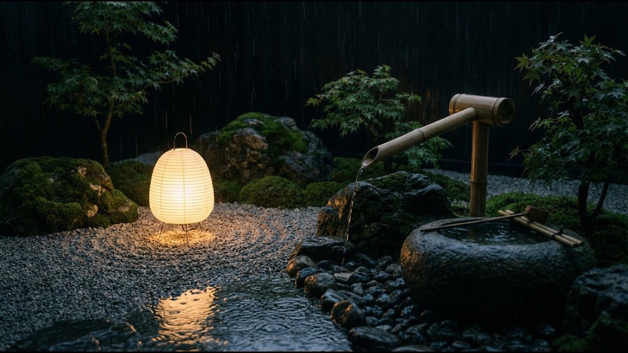 Soft Piano Deep Sleep 💤 Lantern Light & Rain Sounds