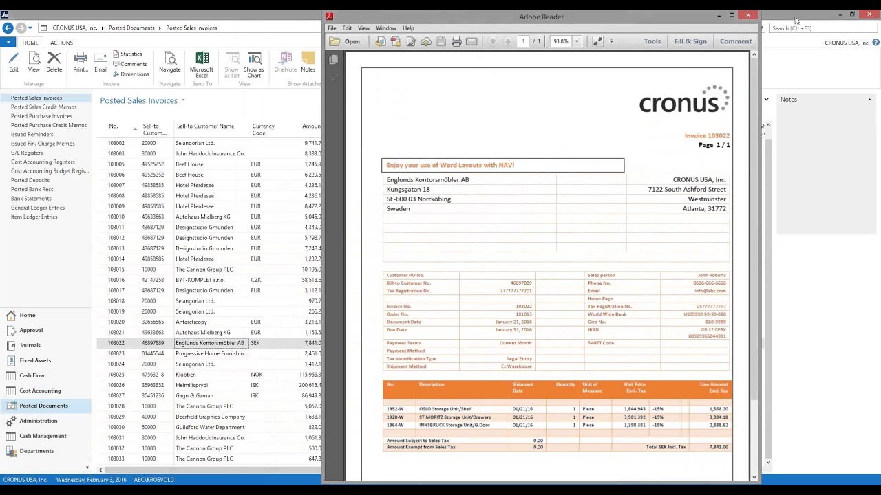 Microsoft Dynamics NAV 2015 Puts Document Design in Your Hands with Word Layouts