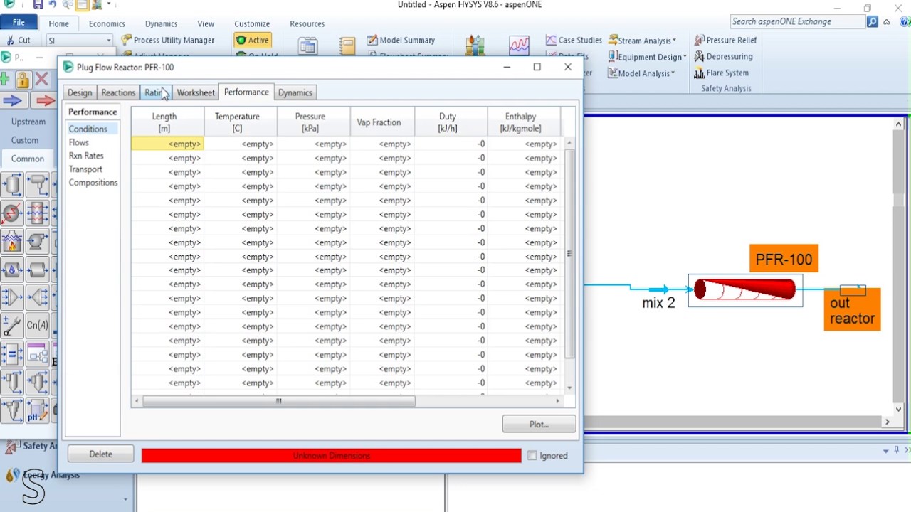 plug flow reactor simulation in example 8 4 H scott Fogler