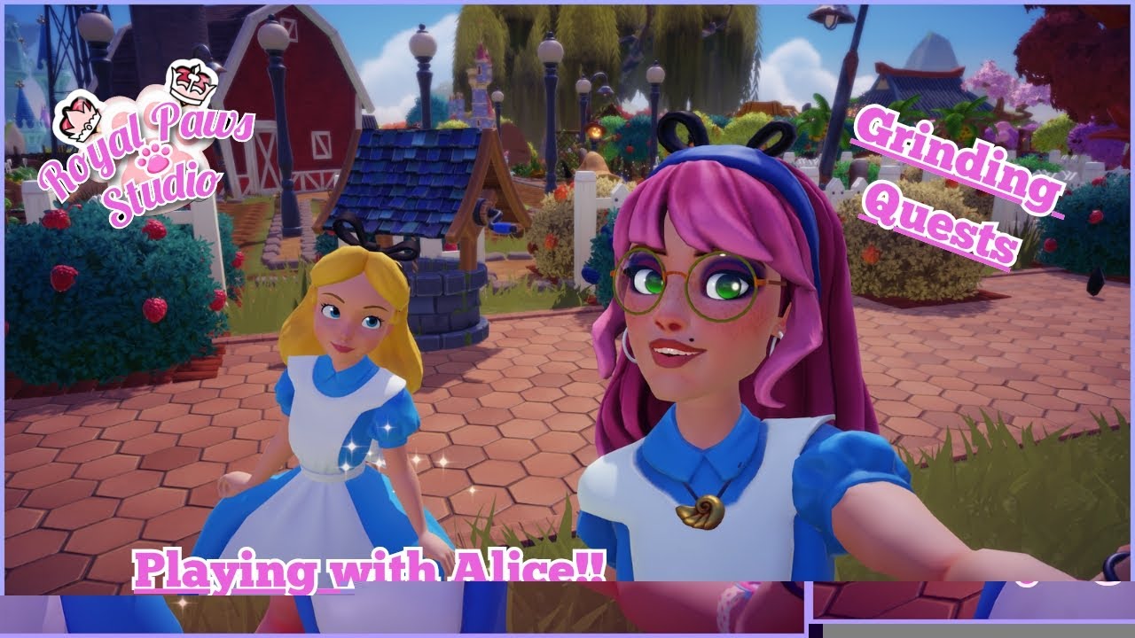 Leveling up and Questing with Alice in Disney Dreamlight Valley