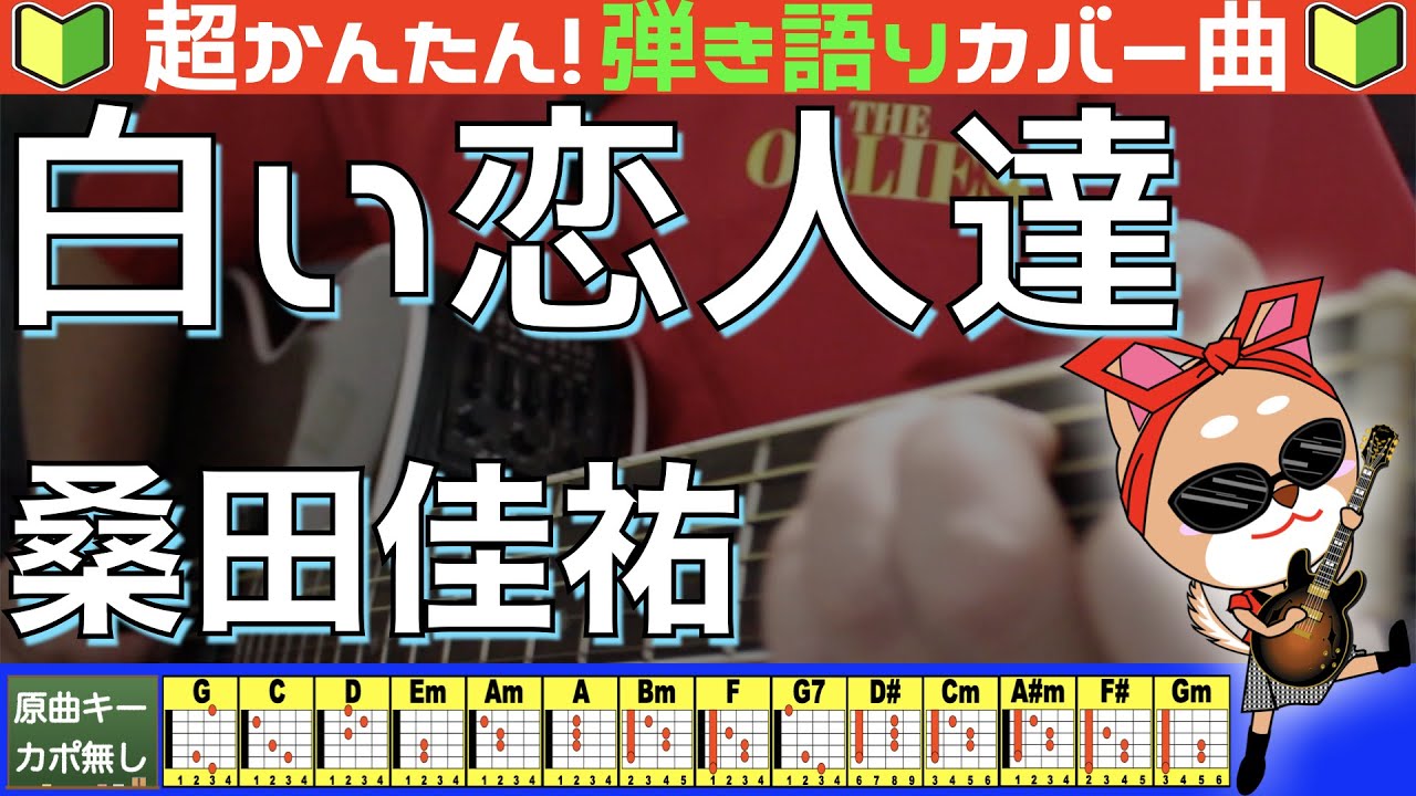 🔰【コード付き】白い恋人達　/　桑田佳祐　弾き語り ギター初心者
