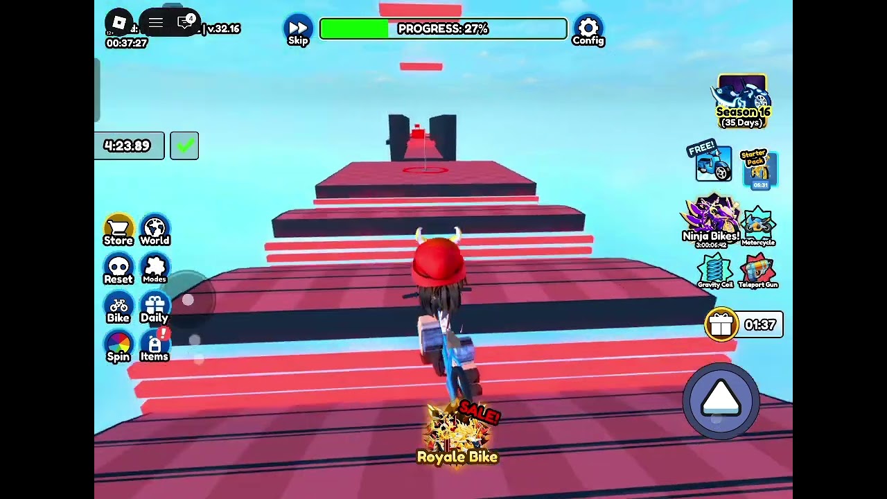 Obby but you're on a bike :D